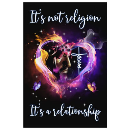 Jesus It's Not Religion It's A Relationship Canvas Wall Art - Christian Canvas Prints - Bible Verse Canvas