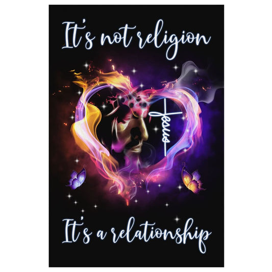 Jesus It's Not Religion It's A Relationship Canvas Wall Art - Christian Canvas Prints - Bible Verse Canvas