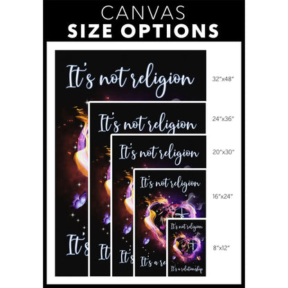 Jesus It's Not Religion It's A Relationship Canvas Wall Art - Christian Canvas Prints - Bible Verse Canvas