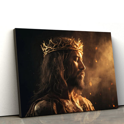Jesus King Jesus Crown Jesus Bible Art - Canvas Pictures - Jesus Canvas Art - Christian Wall Art