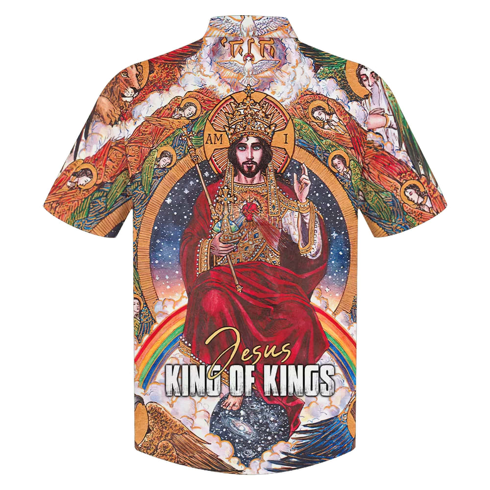 Jesus King Of Kings Hawaiian Shirt - Best Hawaiian Shirts - Christian Hawaiian Shirt