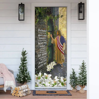 Jesus Knock In Night Door Cover - Religious Door Decorations - Christian Home Decor