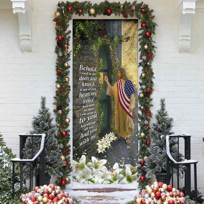 Jesus Knock In Night Door Cover - Religious Door Decorations - Christian Home Decor