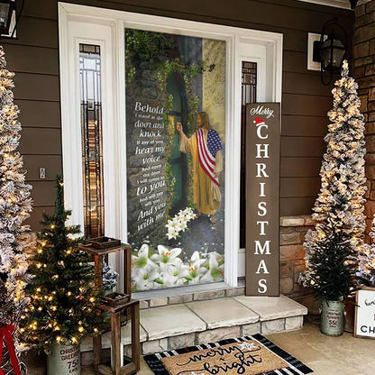 Jesus Knock In Night Door Cover - Religious Door Decorations - Christian Home Decor