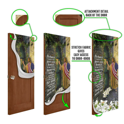Jesus Knock In Night Door Cover - Religious Door Decorations - Christian Home Decor