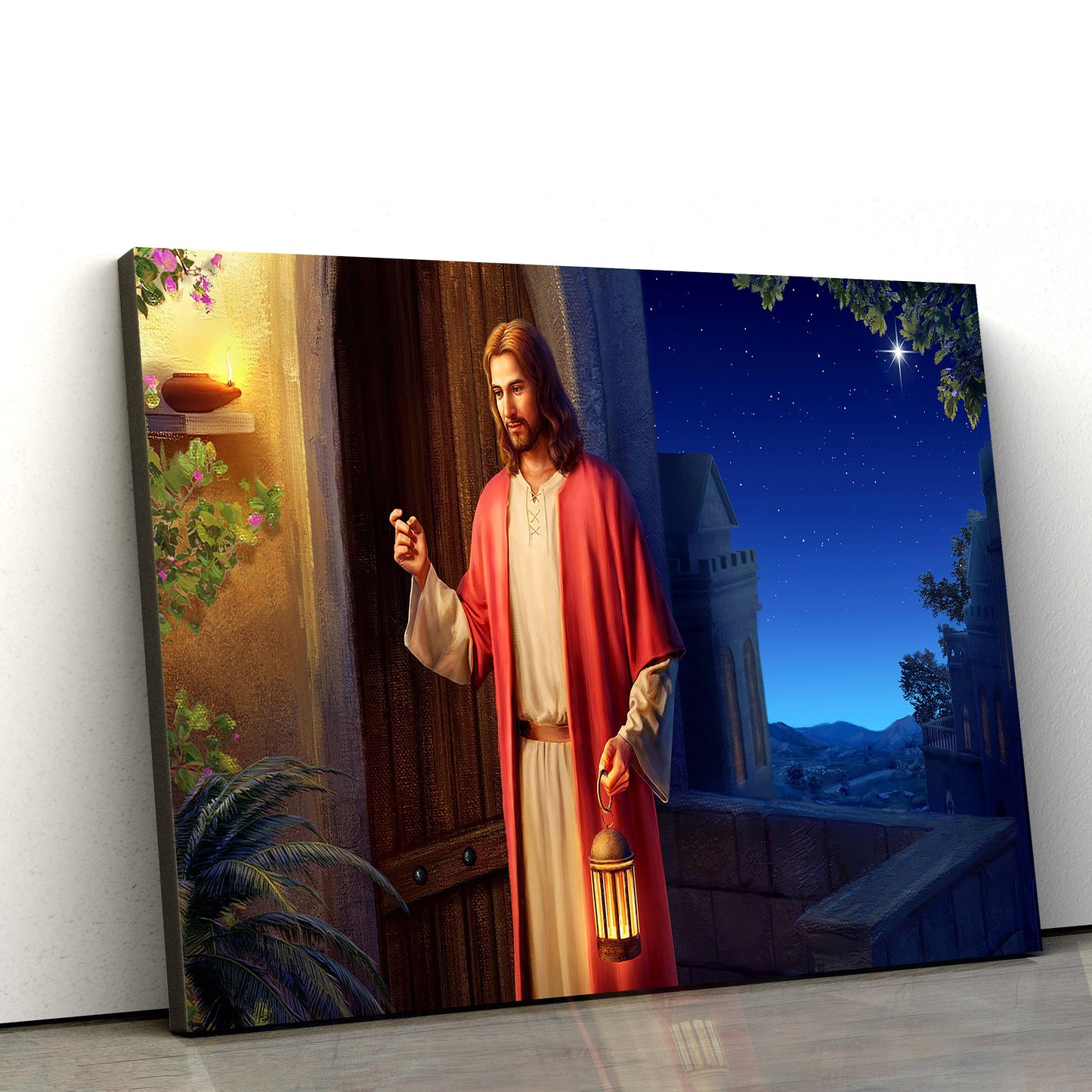 Jesus Knock The Door Canvas Pictures - Jesus Christ Canvas Art - Christian Wall Canvas
