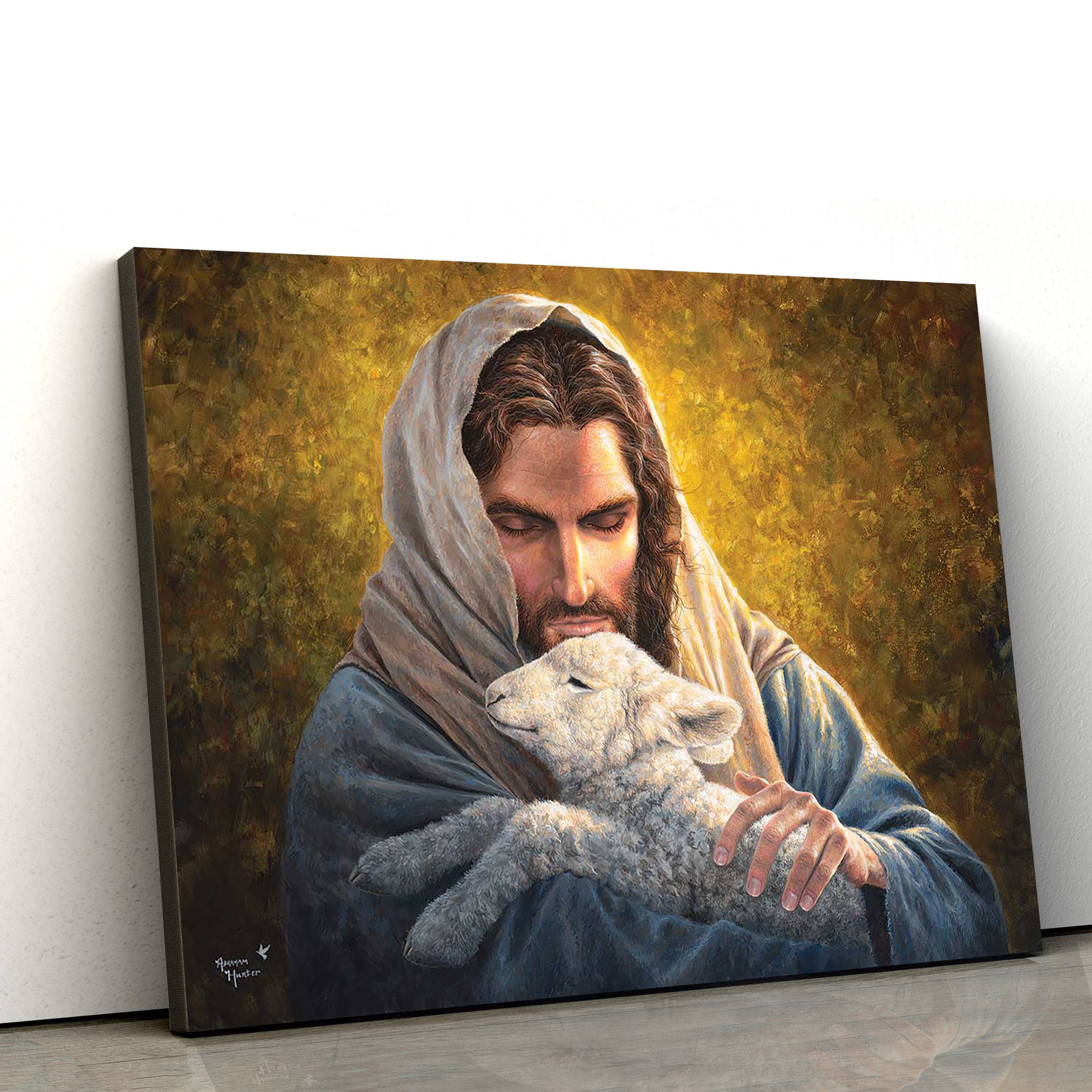 Jesus Lamb 1 - Jesus Canvas Wall Art - Christian Wall Art