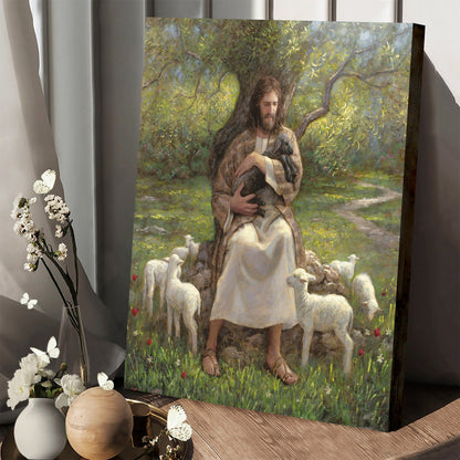 Jesus Lamb Shepherd - Canvas Pictures - Jesus Canvas Art - Christian Wall Art