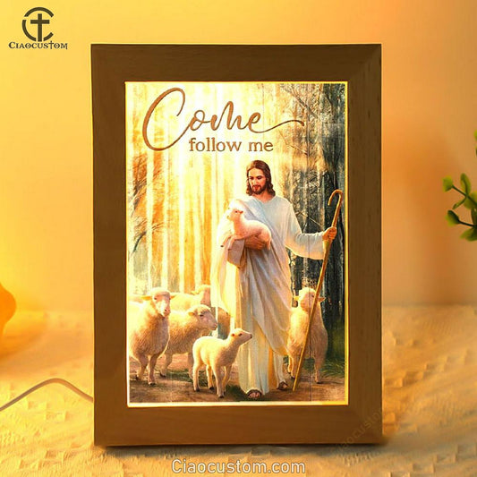 Jesus Lambs Of God Forest Come Follow Me Frame Lamp