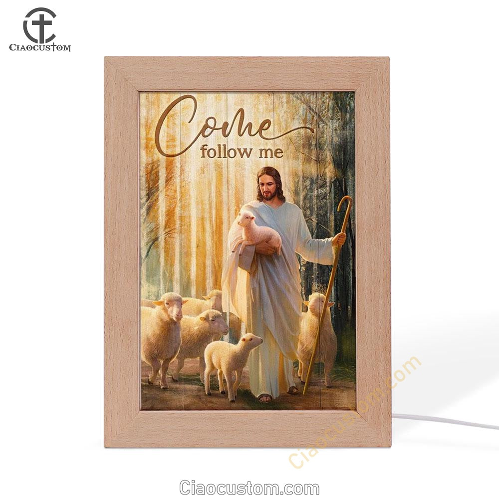 Jesus Lambs Of God Forest Come Follow Me Frame Lamp