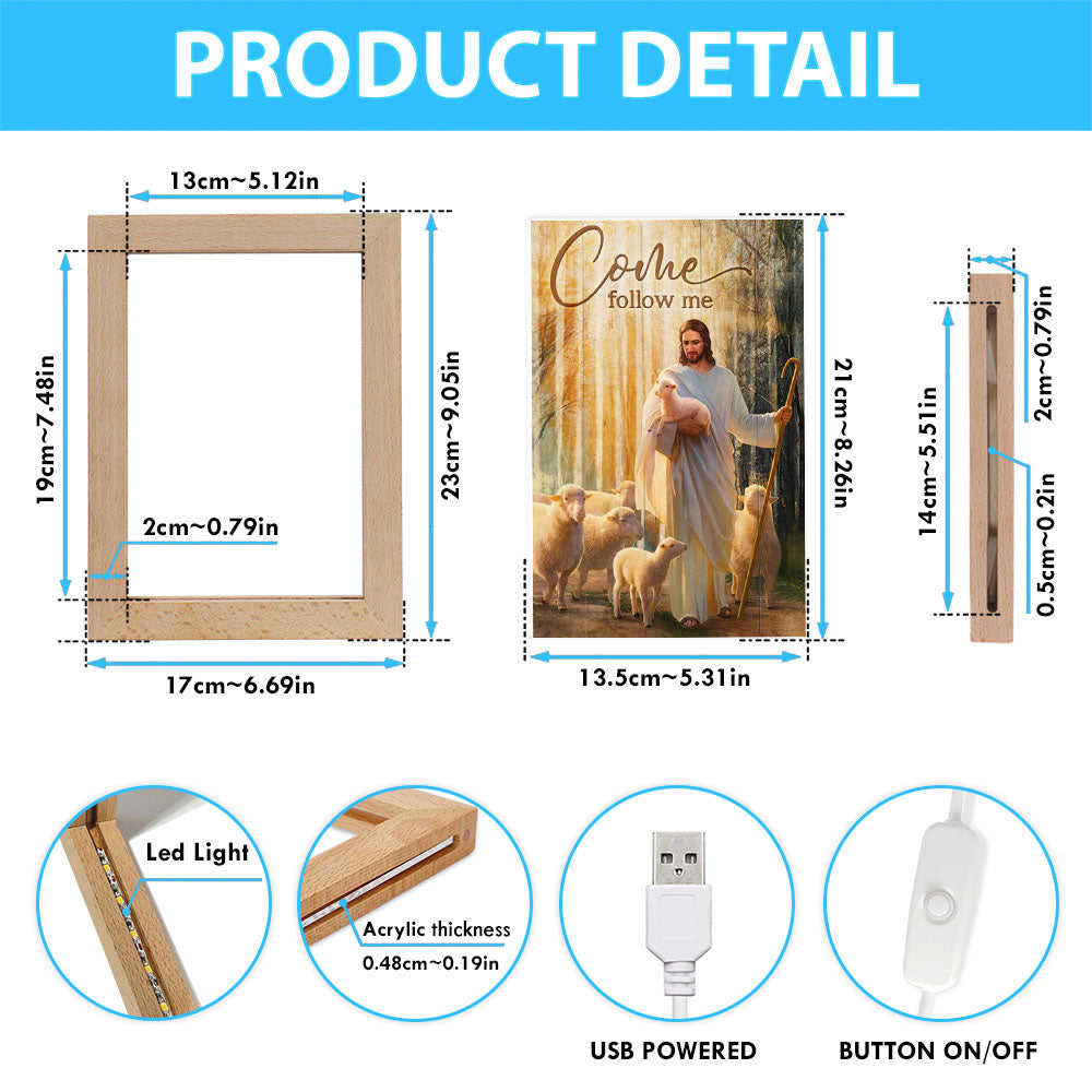 Jesus Lambs Of God Forest Come Follow Me Frame Lamp