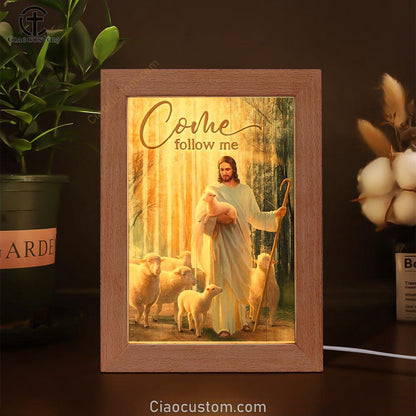 Jesus Lambs Of God Forest Come Follow Me Frame Lamp