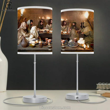 Jesus Last Supper Table Lamp Prints - Christian Lamp Art - Christian Home Decor