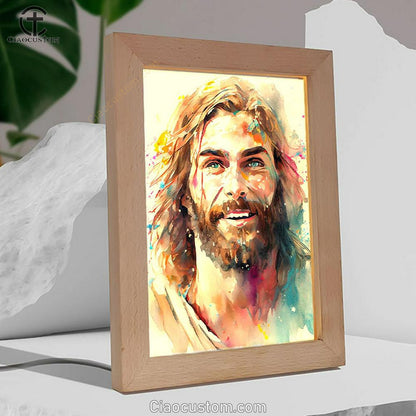 Jesus Laughing Frame Lamp Pictures - Jesus Art Prints - Jesus Art - Christian Home Decor