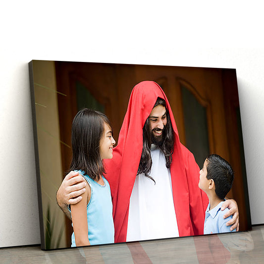 Jesus Laughing Pictures Canvas Pictures - Jesus Christ Canvas Art - Christian Wall Canvas