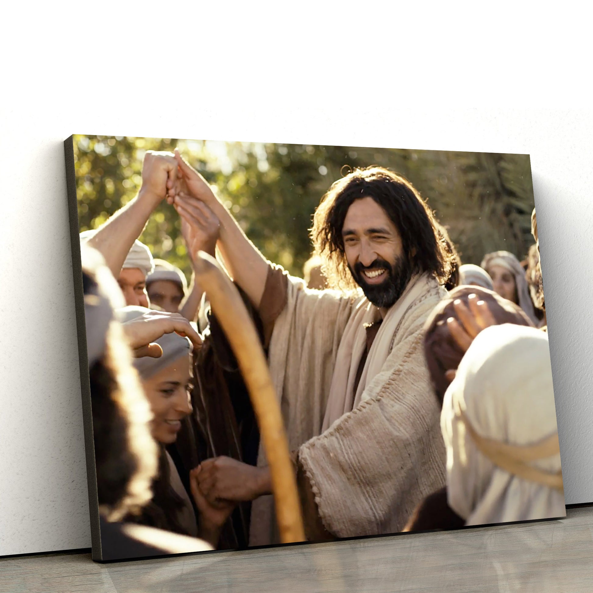 Jesus Lauging 1 Canvas Pictures - Jesus Christ Canvas Art - Christian Wall Canvas