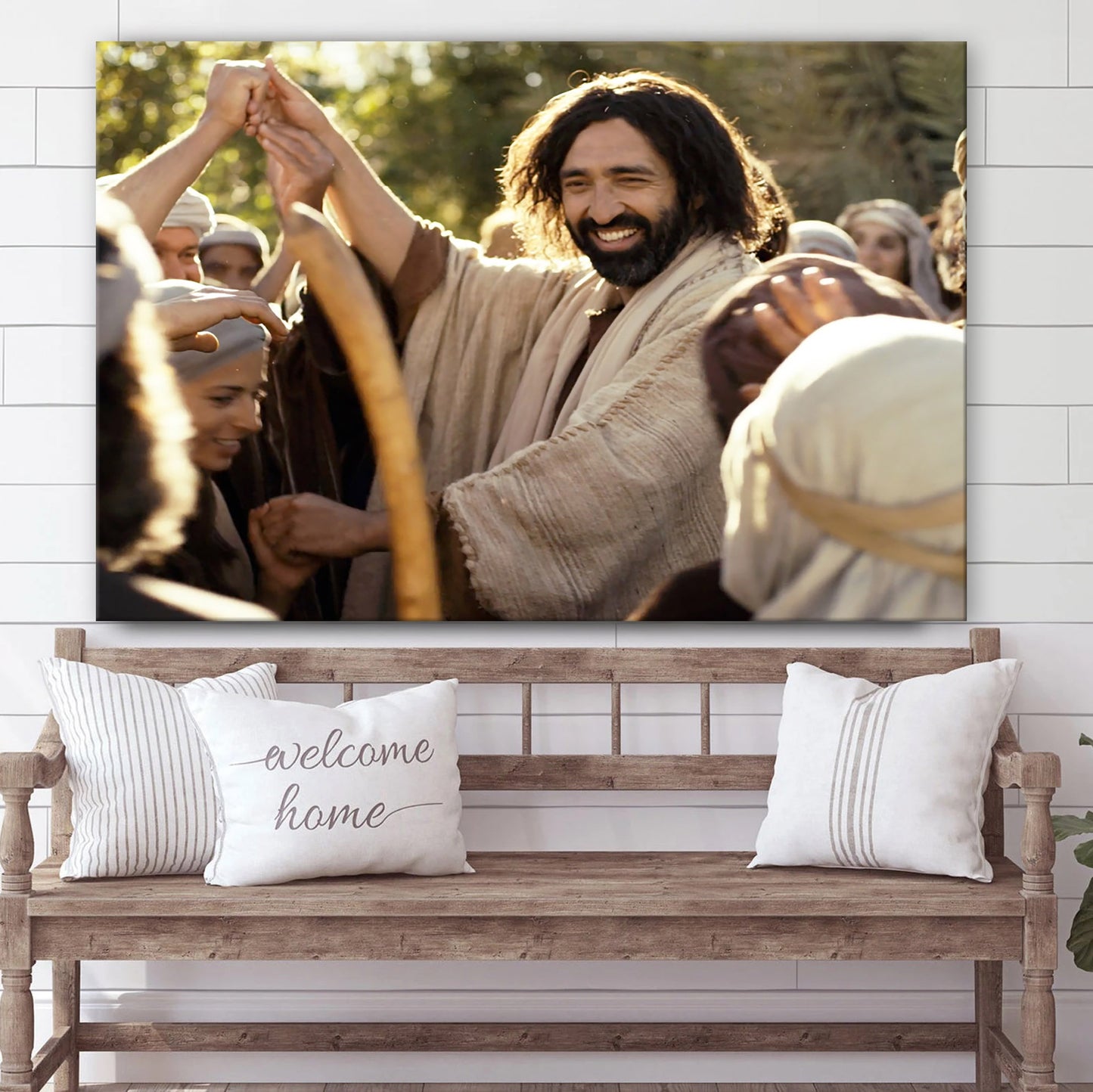 Jesus Lauging 1 Canvas Pictures - Jesus Christ Canvas Art - Christian Wall Canvas