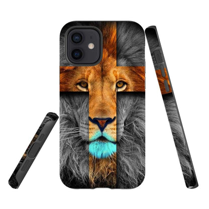Jesus Lion Cross Christian Phone Case Lion Of Judah Phone Cases - Scripture Phone Cases - Iphone Cases Christian