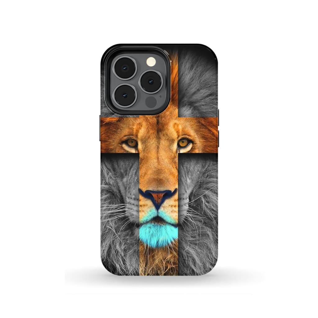 Jesus Lion Cross Christian Phone Case Lion Of Judah Phone Cases - Scripture Phone Cases - Iphone Cases Christian