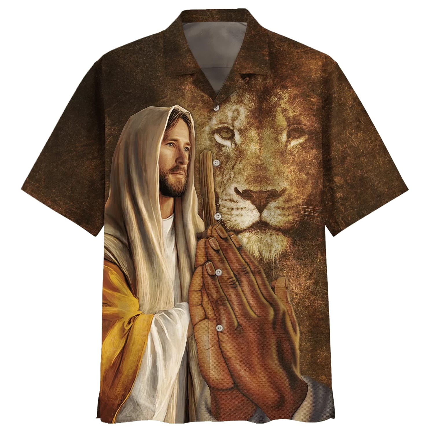 Jesus Lion I Can Do All Things Through Christ Who Strengthens Me Hawaiian Shirts For Men - Christian Hawaiian Shirt