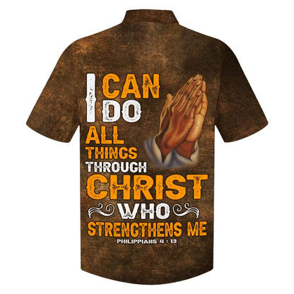 Jesus Lion I Can Do All Things Through Christ Who Strengthens Me Hawaiian Shirts For Men - Christian Hawaiian Shirt