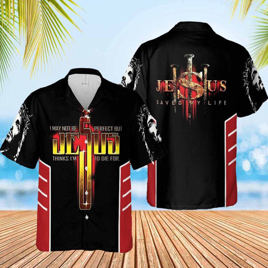 Jesus Lion I May Not Be Perfect Hawaiian Shirt - Christian Hawaiian Shirts For Women Men