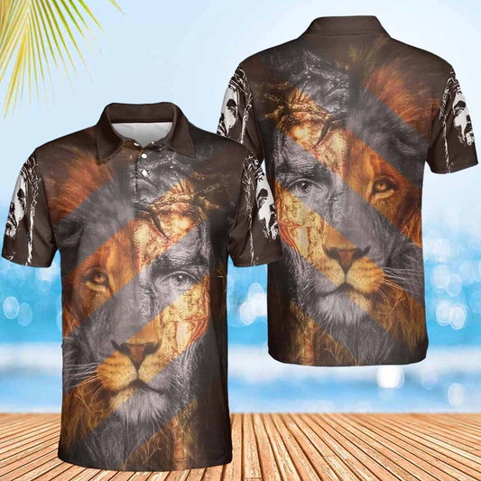 Jesus Lion Jesus Polo Shirts - Christian Shirt For Men And Women