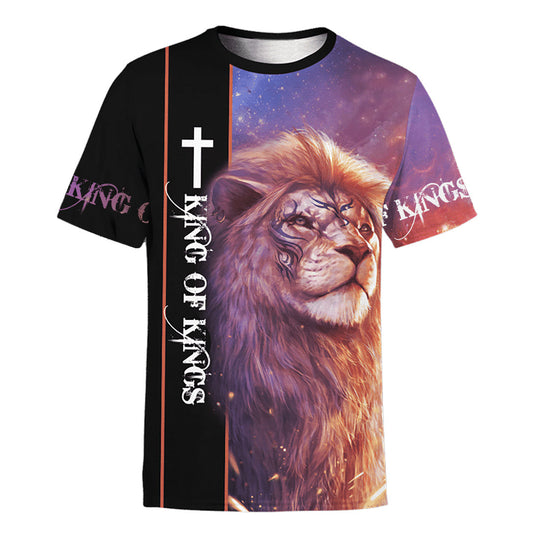 Jesus Lion King Of Kings 3d Shirt - Christian 3D Shirt