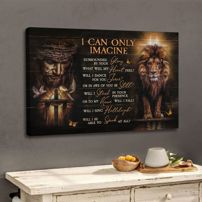 Jesus Lion Of Judah, I Can Only Imagine Wall Art Canvas Print - Religious Wall Decor