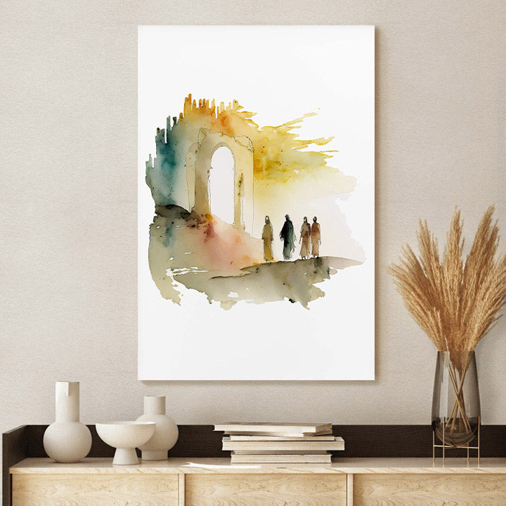 Jesus Listening Jesus Christ Portrait Jesus Watercolor - Jesus Canvas Art - Christian Wall Canvas