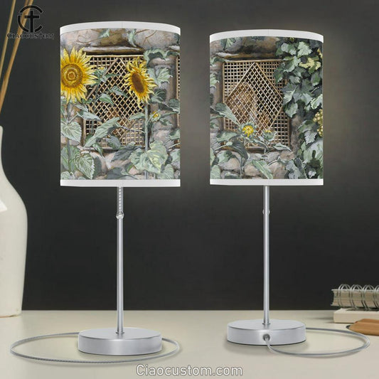 Jesus Looking Through A Lattice Table Lamp Art - Christian Lamp Art Decor - Jesus Christ Table Lamp
