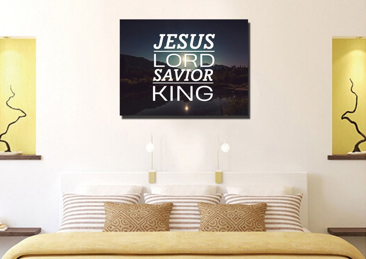 Jesus Lord Savior King Wall Art Canvas Print - Christian Canvas Wall Art