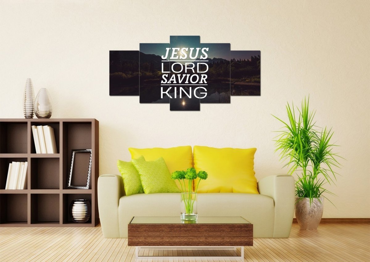 Jesus Lord Savior King Wall Art Canvas Print - Christian Canvas Wall Art