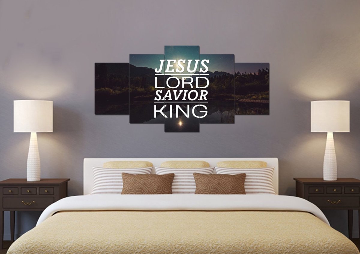 Jesus Lord Savior King Wall Art Canvas Print - Christian Canvas Wall Art
