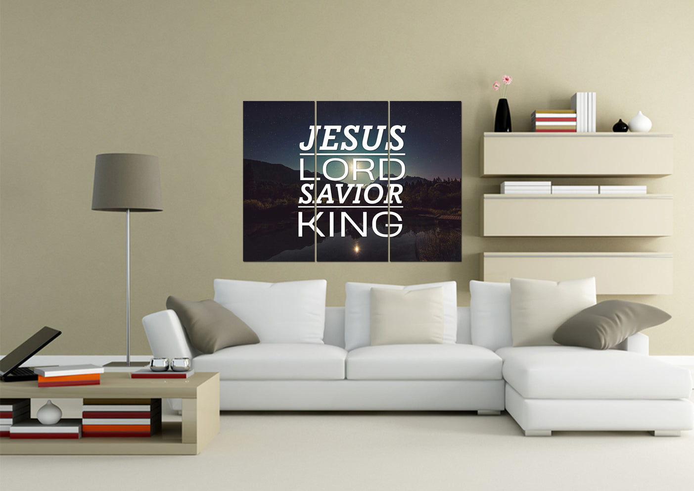 Jesus Lord Savior King Wall Art Canvas Print - Christian Canvas Wall Art