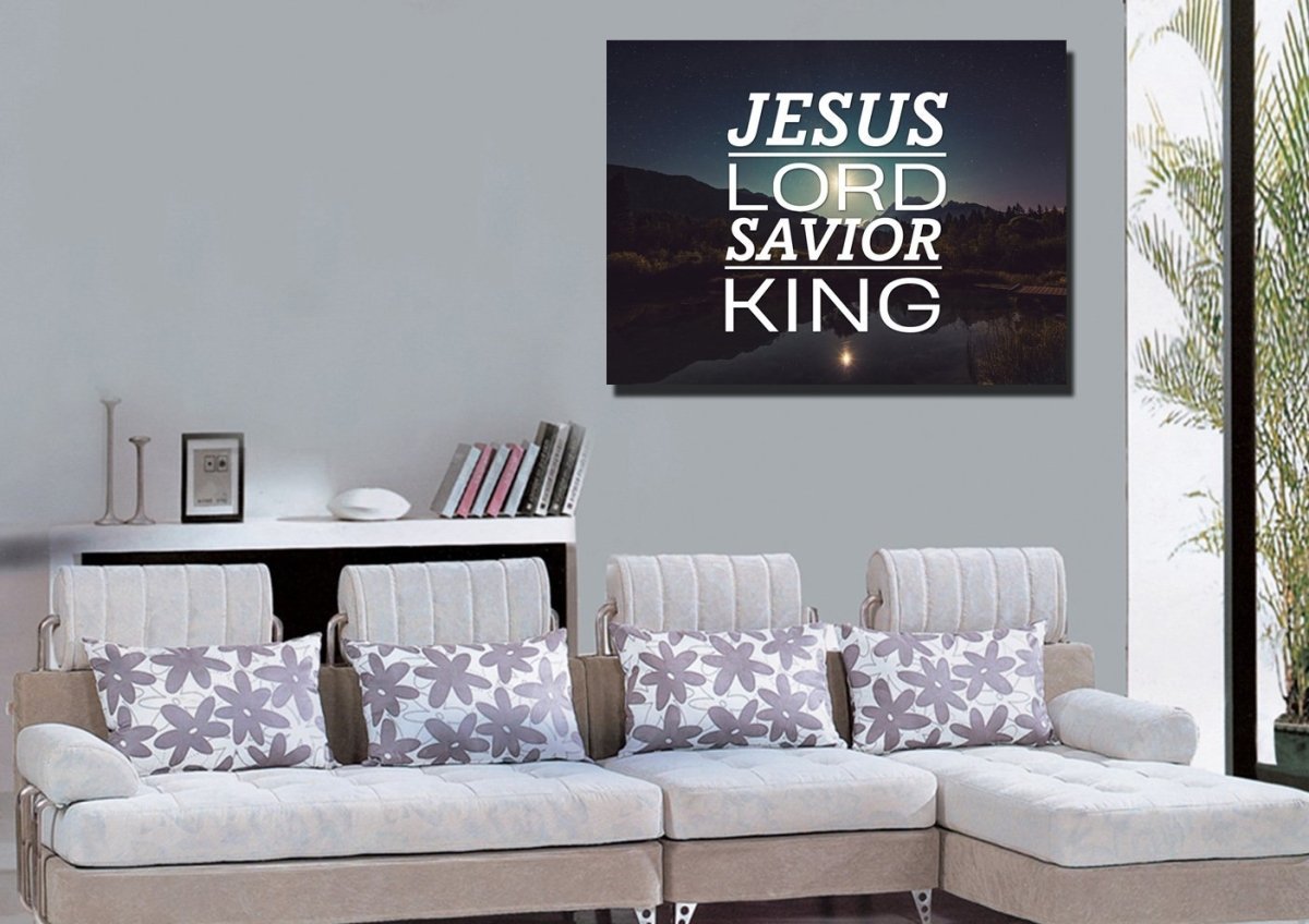 Jesus Lord Savior King Wall Art Canvas Print - Christian Canvas Wall Art