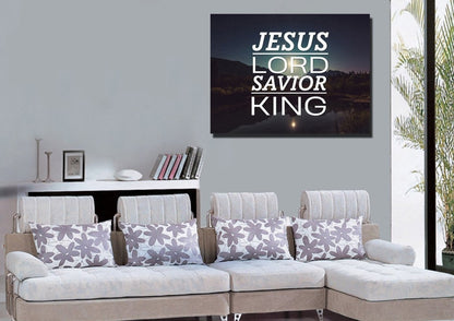 Jesus Lord Savior King Wall Art Canvas Print - Christian Canvas Wall Art