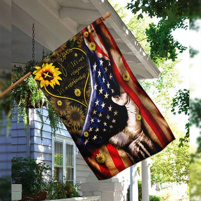 Jesus Love House Flags - Christian Garden Flags - Outdoor Christian Flag