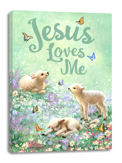 Jesus Loves Me Canvas Wall Art - Christian Wall Decor - Religious Gift