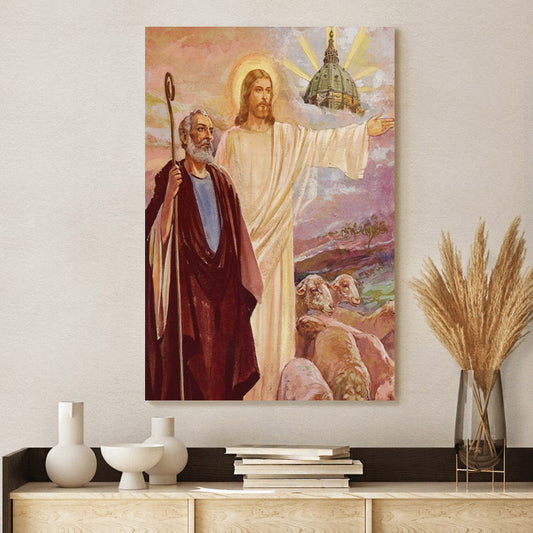 Jesus Makes Peter Pope Catholic Picture - Canvas Pictures - Jesus Canvas Art - Christian Wall Art