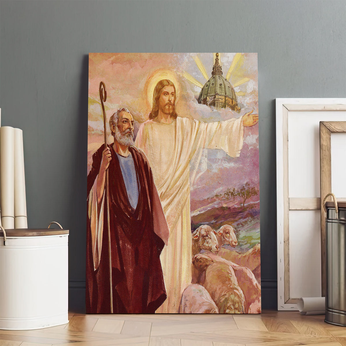Jesus Makes Peter Pope Catholic Picture - Canvas Pictures - Jesus Canvas Art - Christian Wall Art