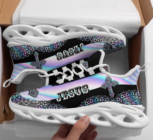 Jesus Mandala Yezy Running Sneakers Max Soul Shoes - Christian Shoes For Men And Women