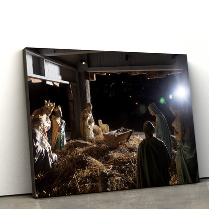 Jesus Manger - Jesus Canvas Wall Art - Christian Wall Art