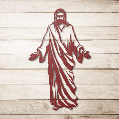 Jesus Metal Sign - Christian Metal Wall Art - Religious Metal Wall Decor