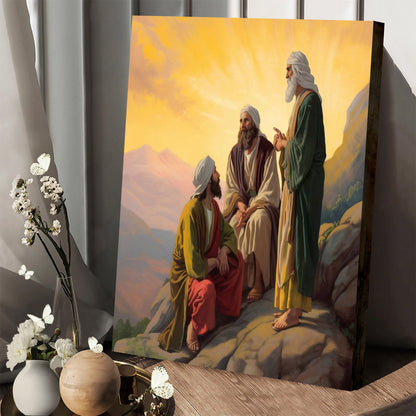 Jesus Moses And Elijah At The Mount Of Transfiguration - Canvas Pictures - Jesus Canvas Art - Christian Wall Art