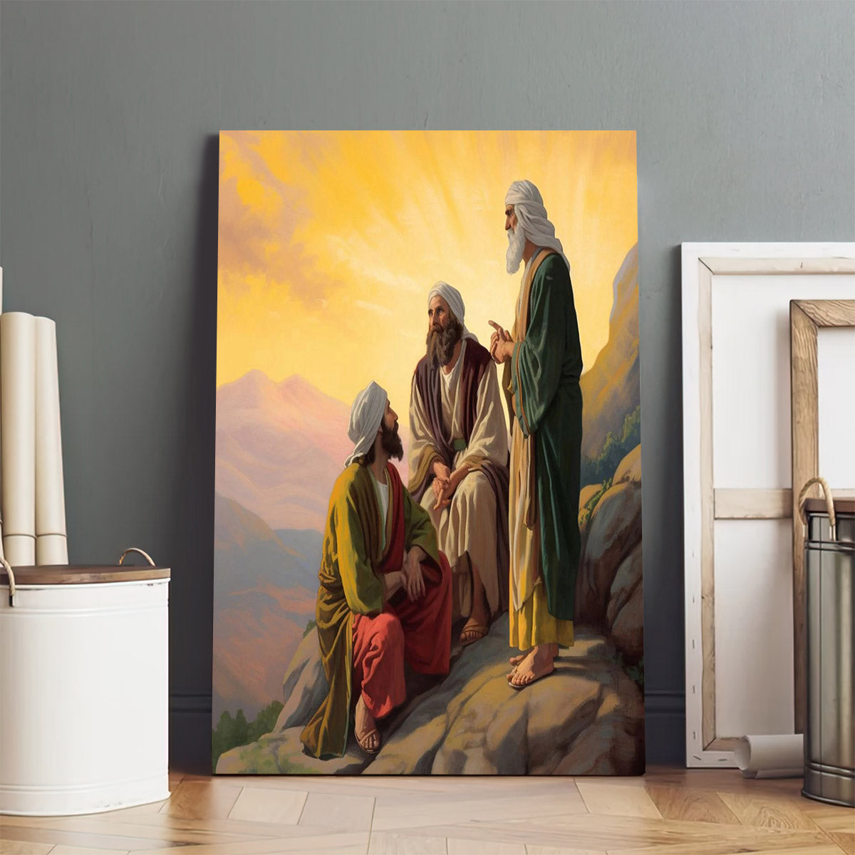 Jesus Moses And Elijah At The Mount Of Transfiguration - Canvas Pictures - Jesus Canvas Art - Christian Wall Art