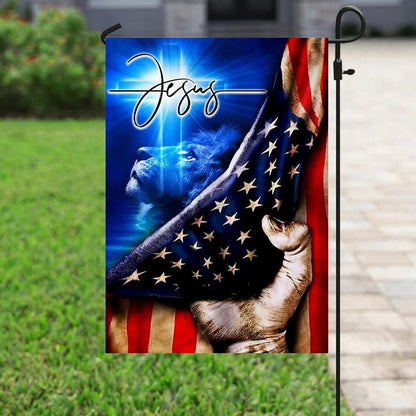 Jesus My Savior Christian Cross House Flags - Christian Garden Flags - Outdoor Christian Flag