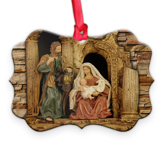 Jesus Nativity 2 Metal Ornament - Christmas Ornament - Christmas Gift