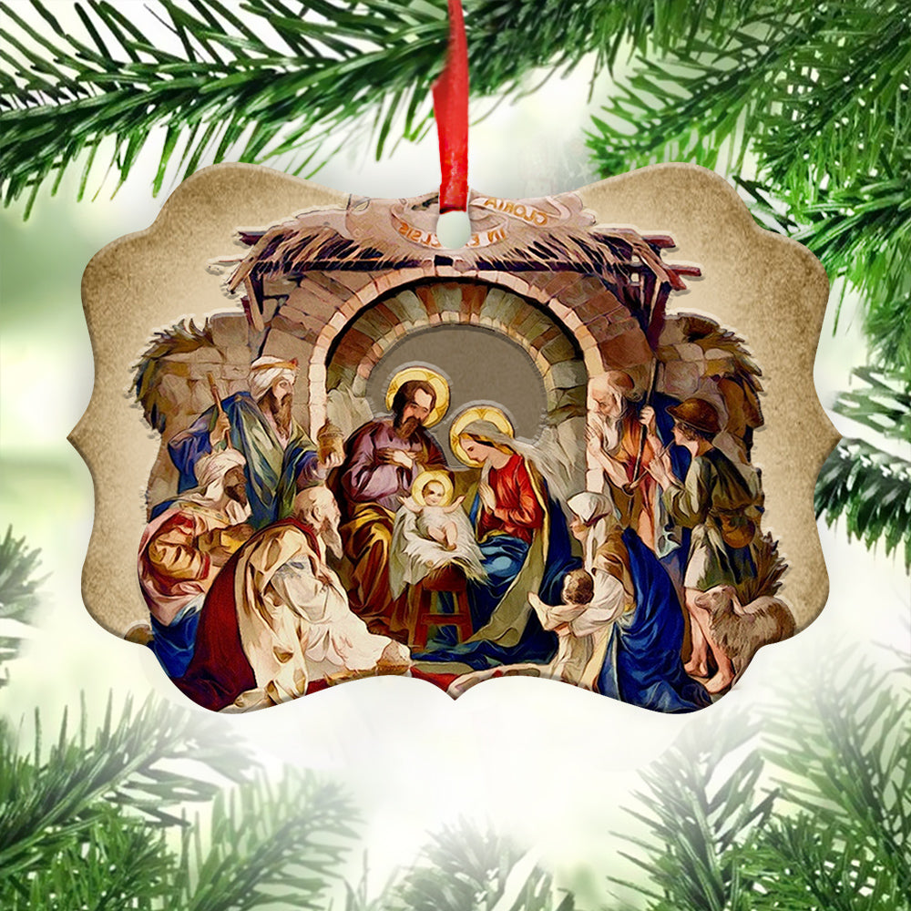 Jesus Nativity 3 Metal Ornament - Christmas Ornament - Christmas Gift