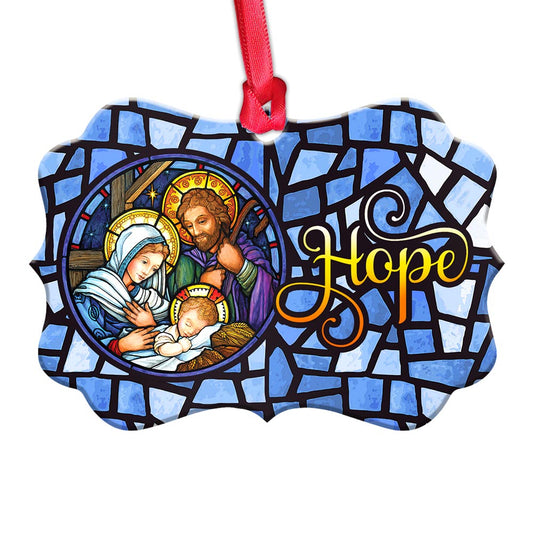 Jesus Nativity Hope Metal Ornament - Christmas Ornament - Christmas Gift